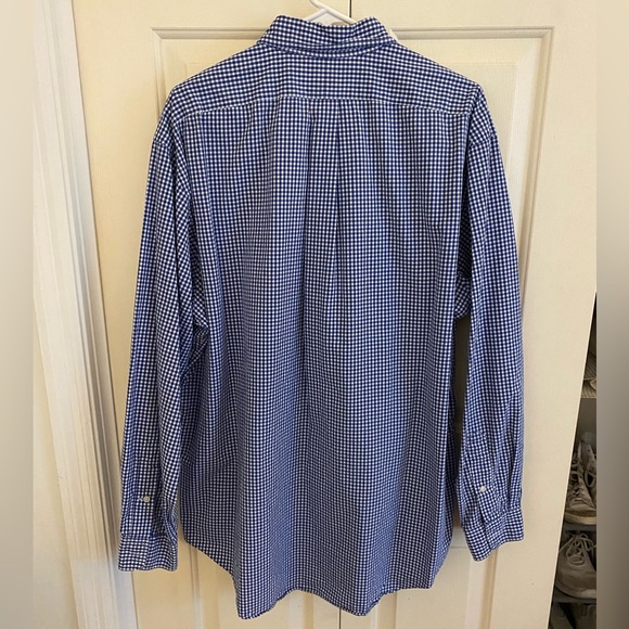 Blue/white checkered polo by Ralph Lauren Men’s XL - Picture 2 of 3